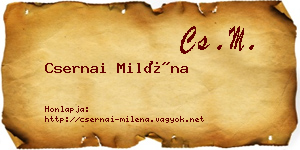 Csernai Miléna névjegykártya